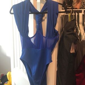 Womens Blue One Piece Leotard